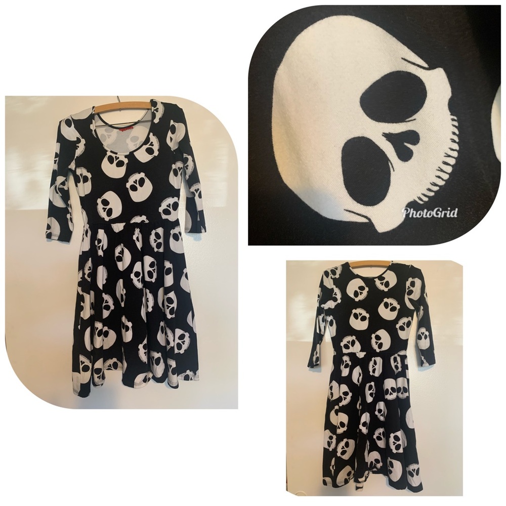 Black circle skirt dress
